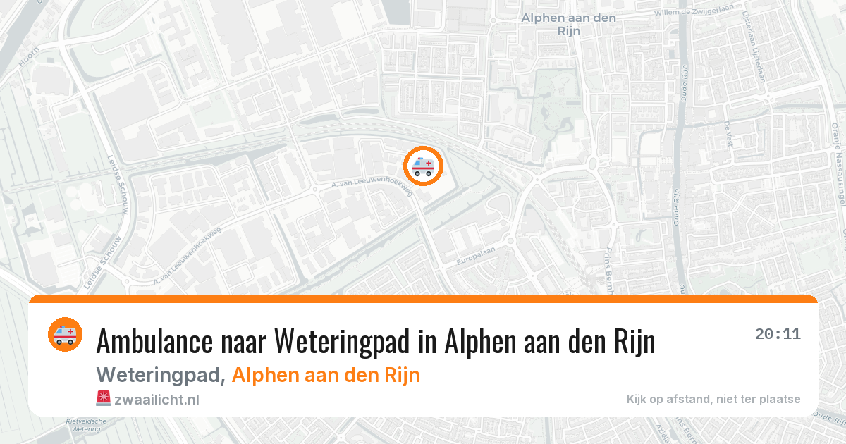 Ambulance naar Weteringpad in Alphen aan den Rijn — 17 mei 2026