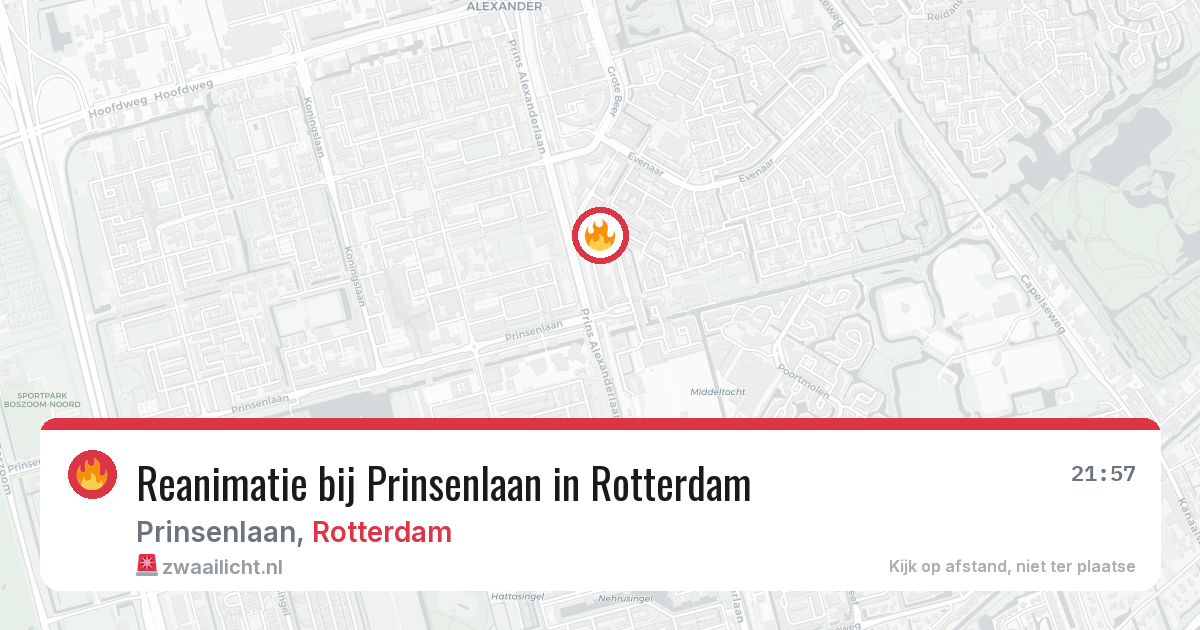 Reanimatie bij Prinsenlaan in Rotterdam — 25 mei 2026
