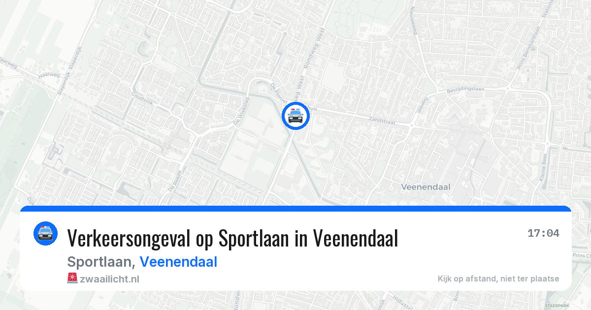 Verkeersongeval op Sportlaan in Veenendaal — 9 apr 2026