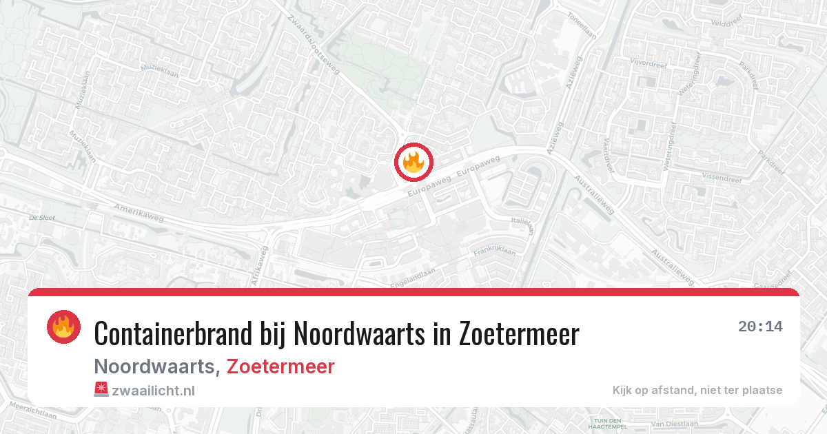Containerbrand bij Noordwaarts in Zoetermeer — 25 mei 2026