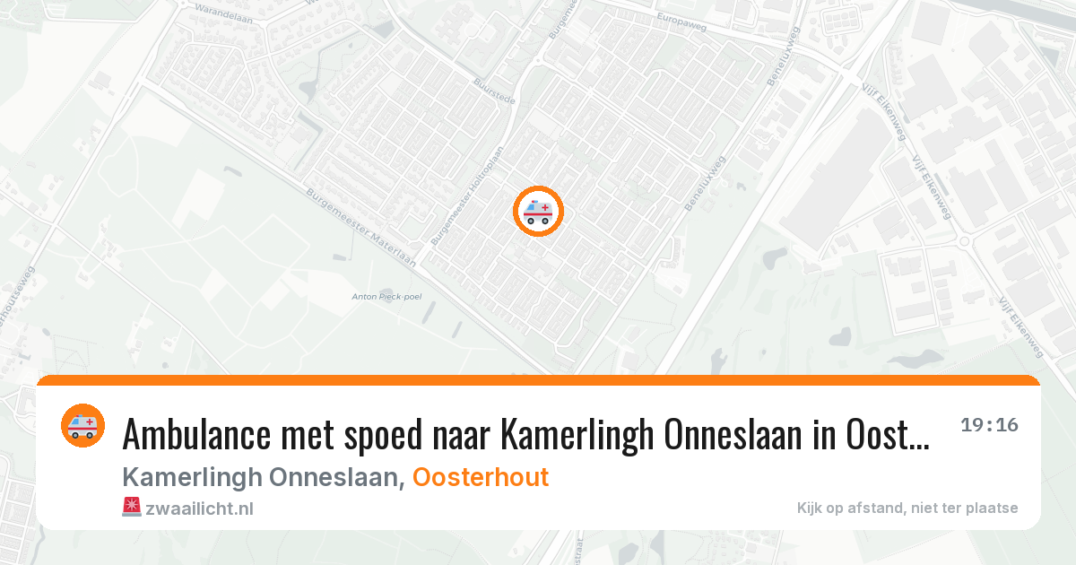 Ambulance met spoed naar Kamerlingh Onneslaan in Oosterhout — 28 jun 2026