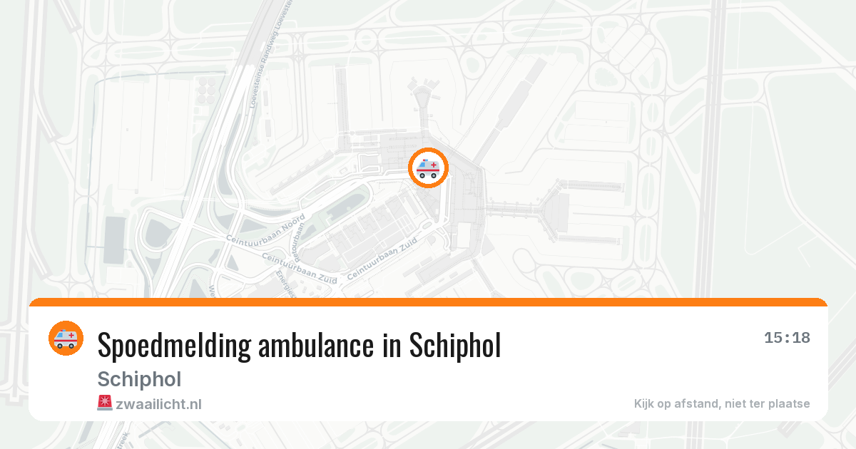 Spoedmelding ambulance in Schiphol — 26 mrt 2026