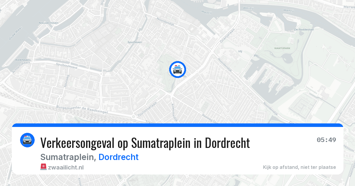 Verkeersongeval op Sumatraplein in Dordrecht — 24 jun 2026