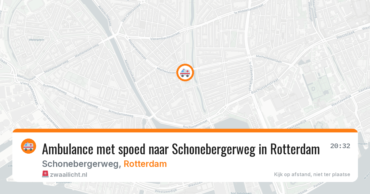 Ambulance met spoed naar Schonebergerweg in Rotterdam — 22 mrt 2026