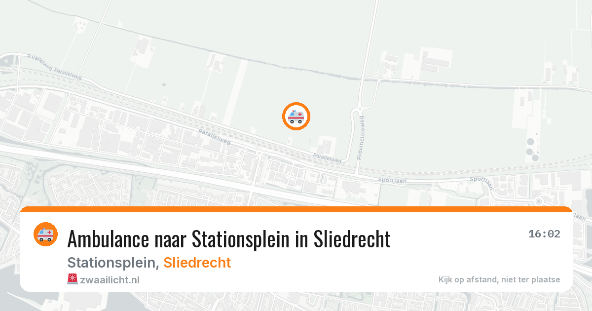 Ambulance naar Stationsplein in Sliedrecht — 9 jun 2026