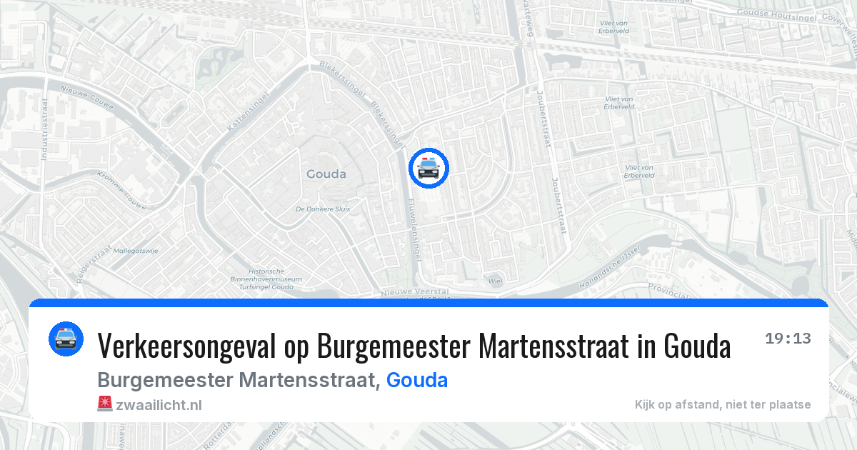 Verkeersongeval op Burgemeester Martensstraat in Gouda — 12 jun 2026