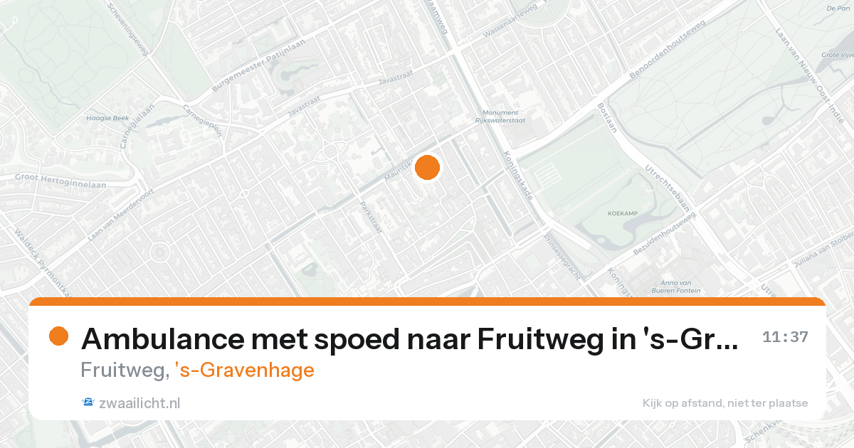 Ambulance met spoed naar Fruitweg in 's-Gravenhage — 13 feb 2026