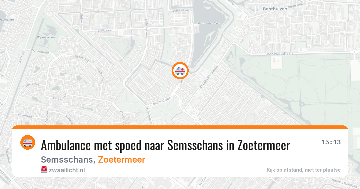 Ambulance met spoed naar Semsschans in Zoetermeer — 1 aug 2026