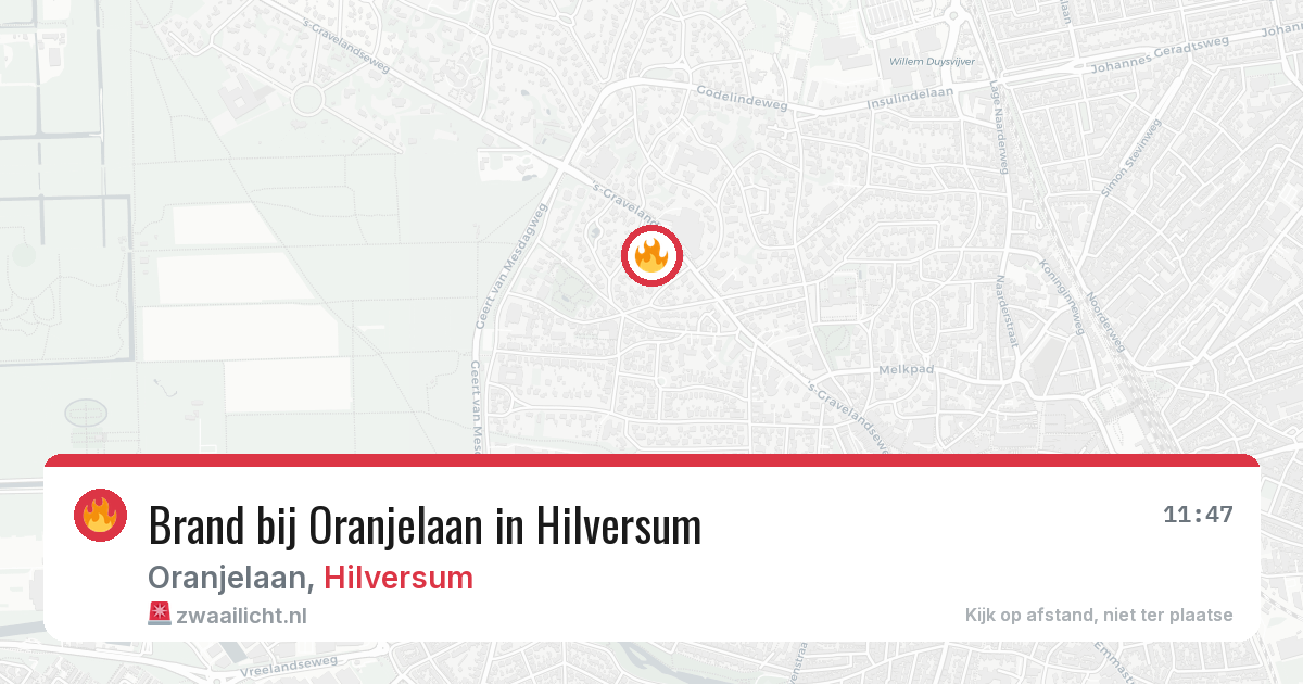 Brand bij Oranjelaan in Hilversum — 3 jul 2026
