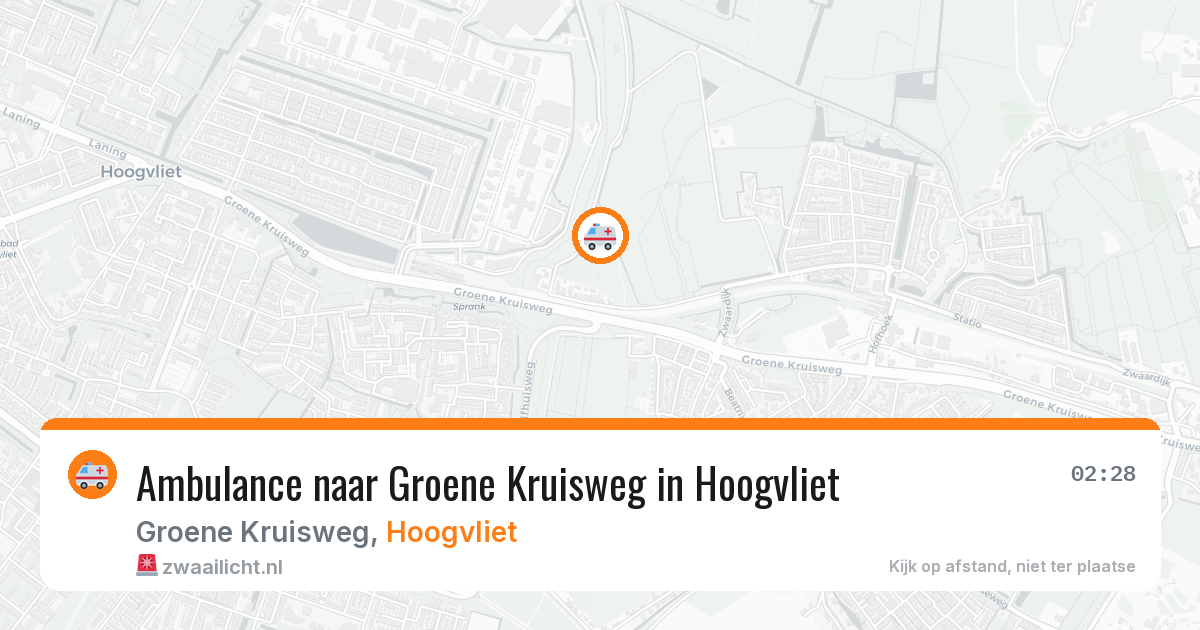 Ambulance naar Groene Kruisweg in Hoogvliet — 31 mei 2026