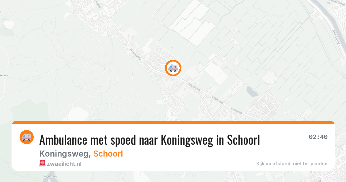 Ambulance met spoed naar Koningsweg in Schoorl — 18 apr 2026