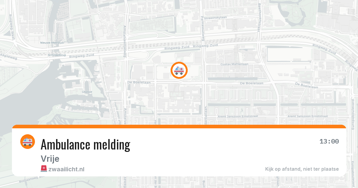 Ambulance melding — 29 jul 2026