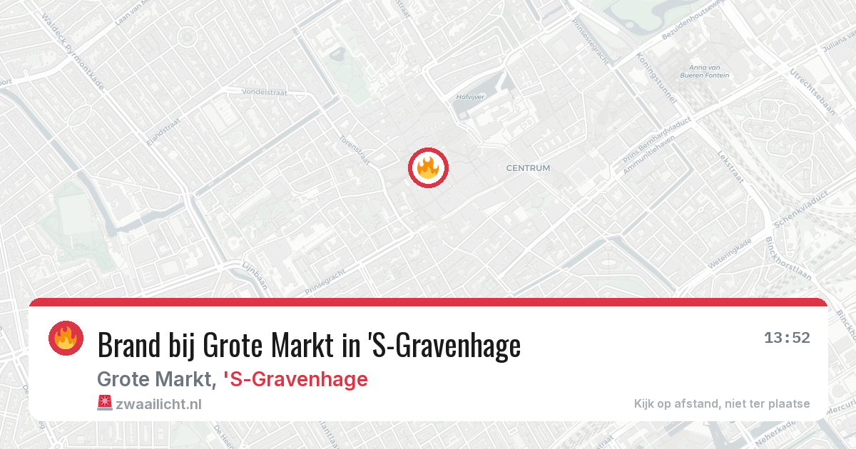 Brand bij Grote Markt in 'S-Gravenhage — 23 apr 2026