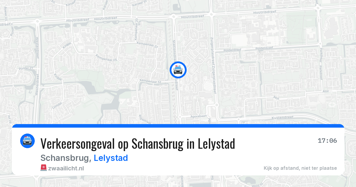 Verkeersongeval op Schansbrug in Lelystad — 9 jun 2026