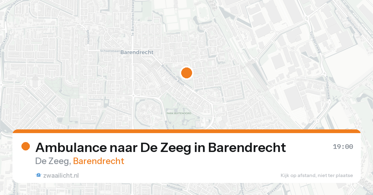 Ambulance naar De Zeeg in Barendrecht — 18 aug 2026
