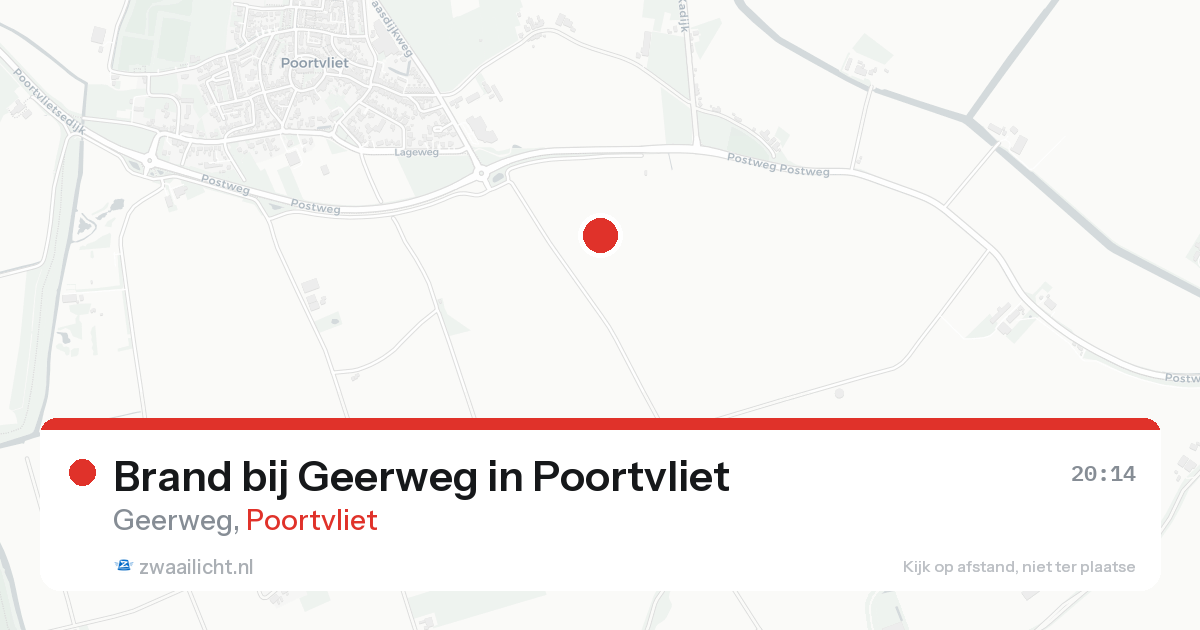 Brand bij Geerweg in Poortvliet — 22 aug 2026