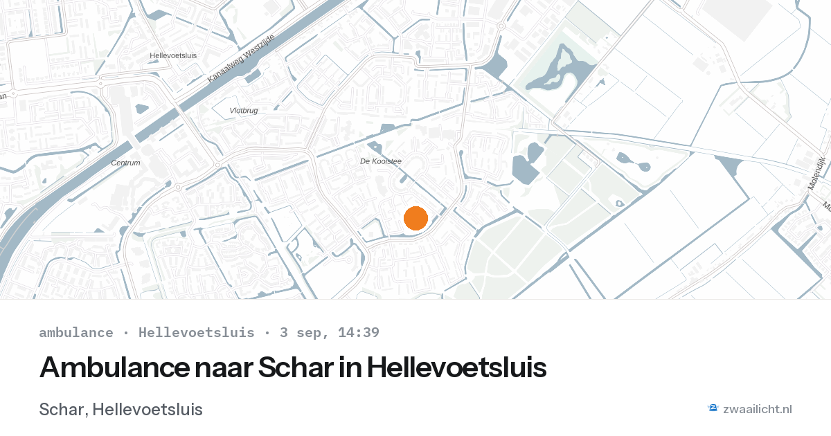 Ambulance naar Schar in Hellevoetsluis — 3 sep 2026