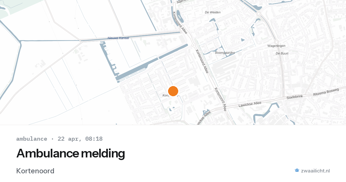 Ambulance melding — 22 apr 2026