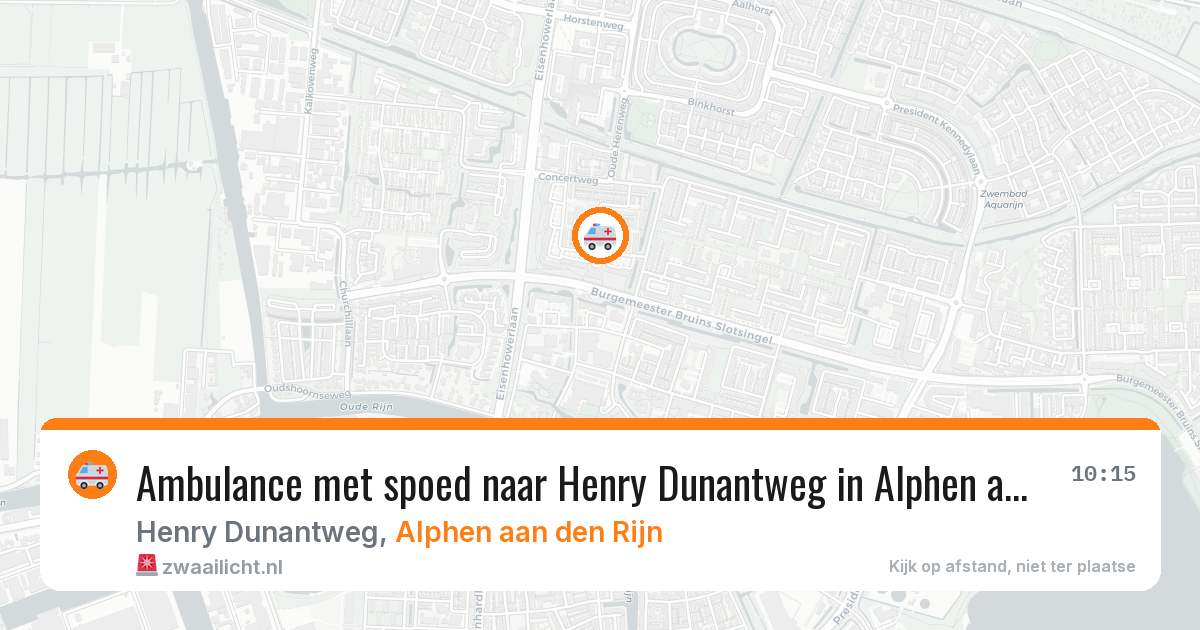Ambulance met spoed naar Henry Dunantweg in Alphen aan den Rijn — 14 jul 2026