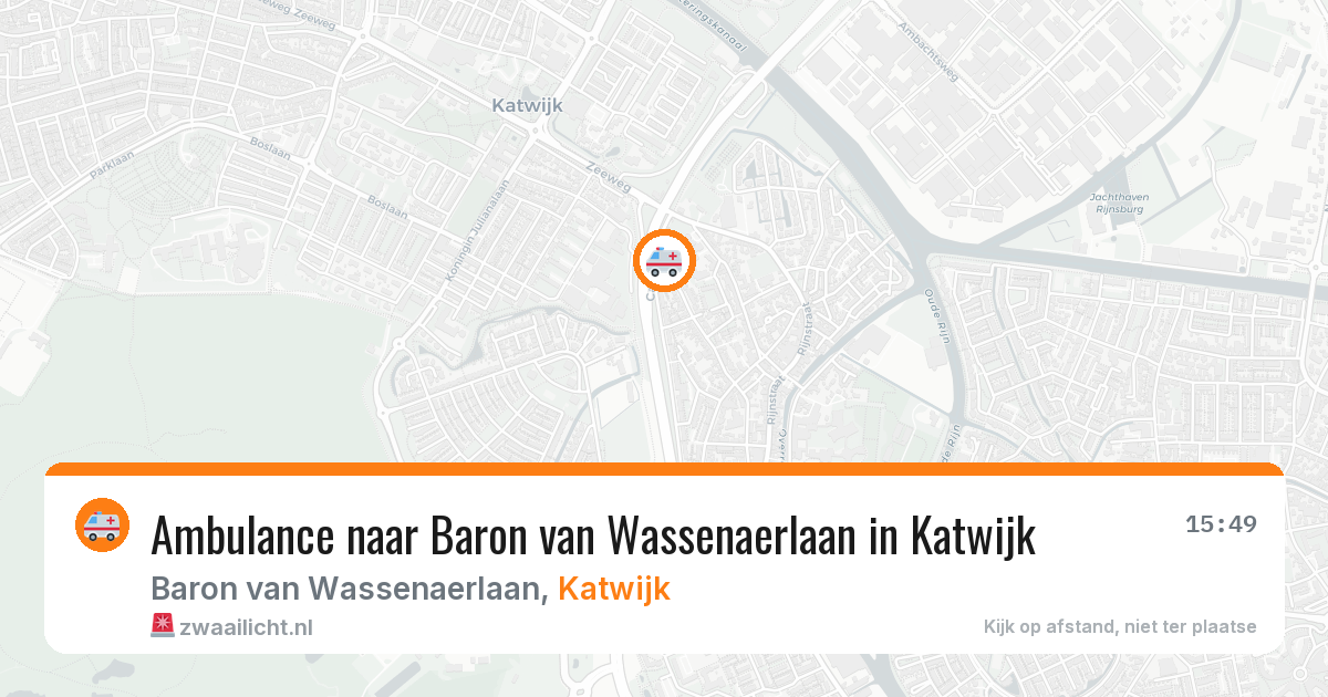 Ambulance naar Baron van Wassenaerlaan in Katwijk — 12 mrt 2026