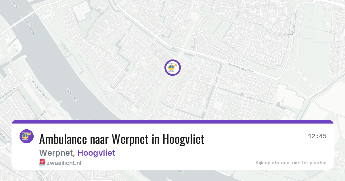 Ambulance naar Werpnet in Hoogvliet — 1 jul 2026