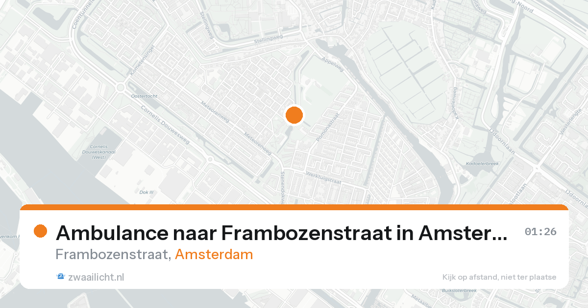 Ambulance naar Frambozenstraat in Amsterdam — 25 aug 2026
