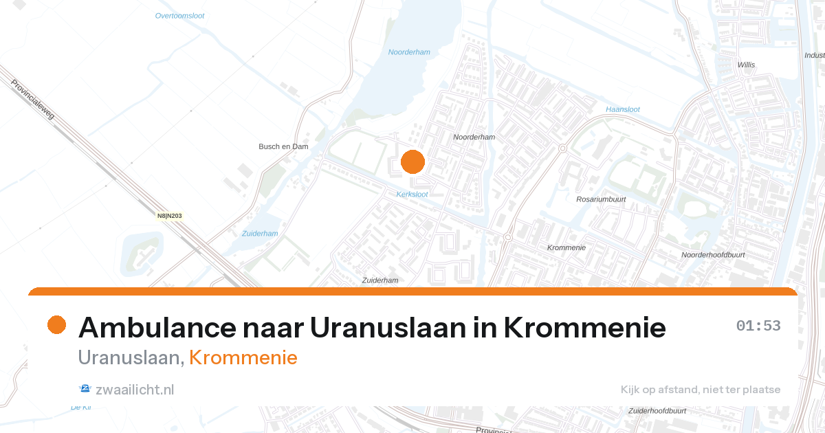 Ambulance naar Uranuslaan in Krommenie — 27 aug 2026