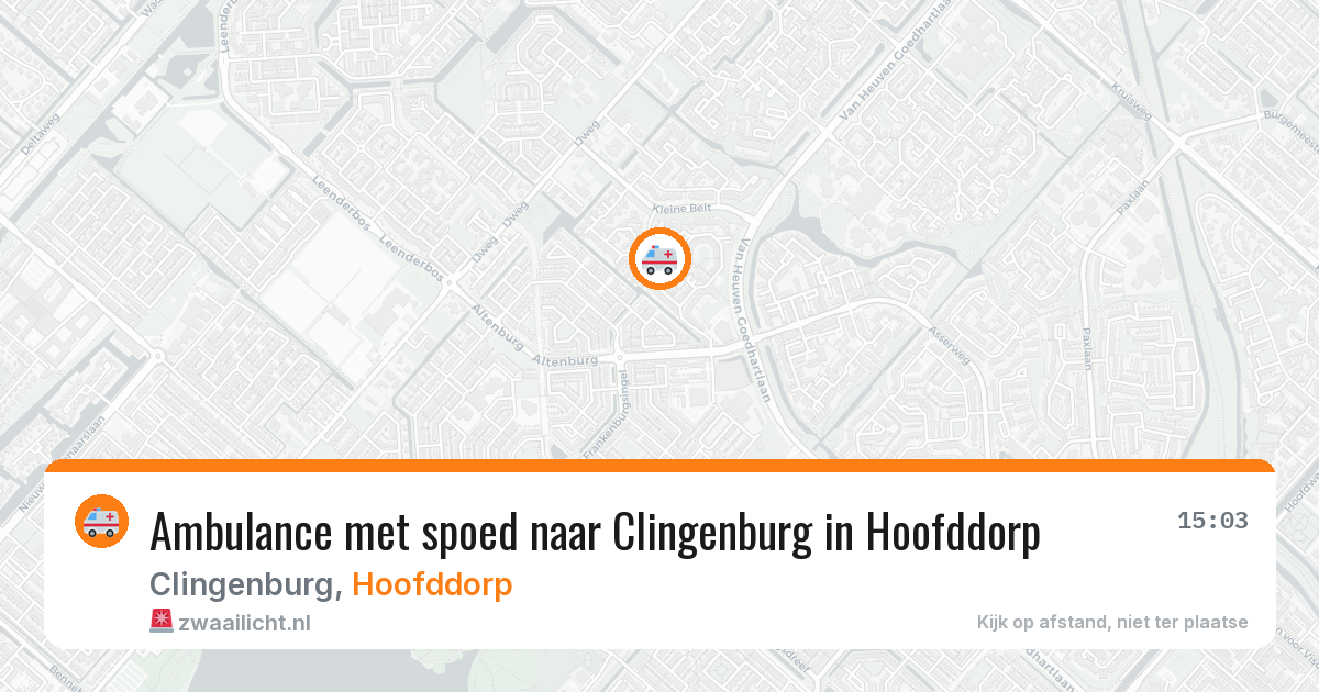 Ambulance met spoed naar Clingenburg in Hoofddorp — 26 jan 2026