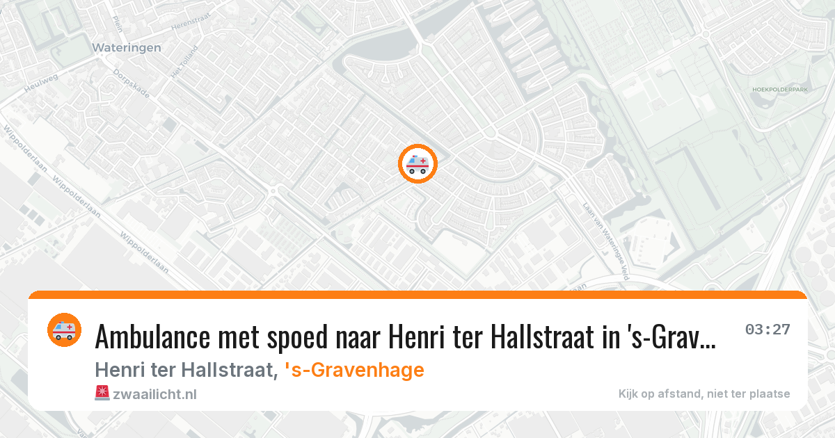 Ambulance met spoed naar Henri ter Hallstraat in 's-Gravenhage — 4 jun 2026