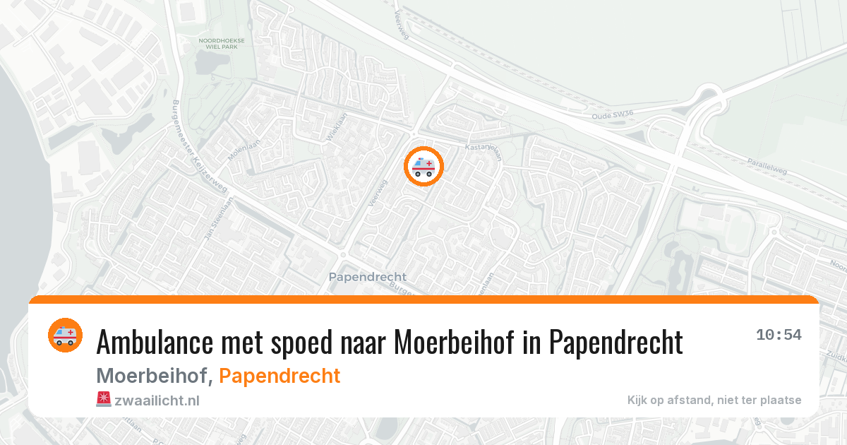 Ambulance met spoed naar Moerbeihof in Papendrecht — 19 mrt 2026