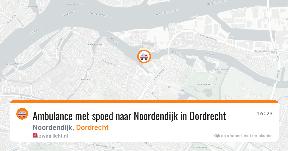 Ambulance met spoed naar Noordendijk in Dordrecht — 4 apr 2026
