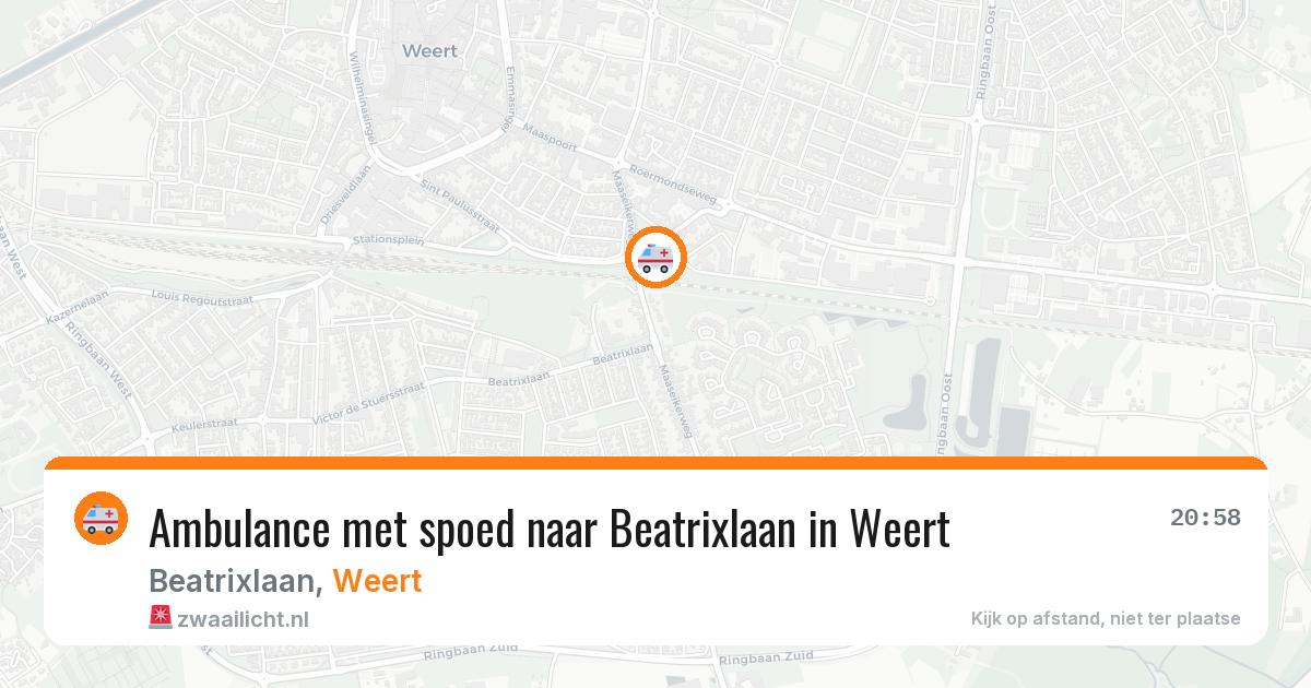 Ambulance met spoed naar Beatrixlaan in Weert — 8 feb 2026