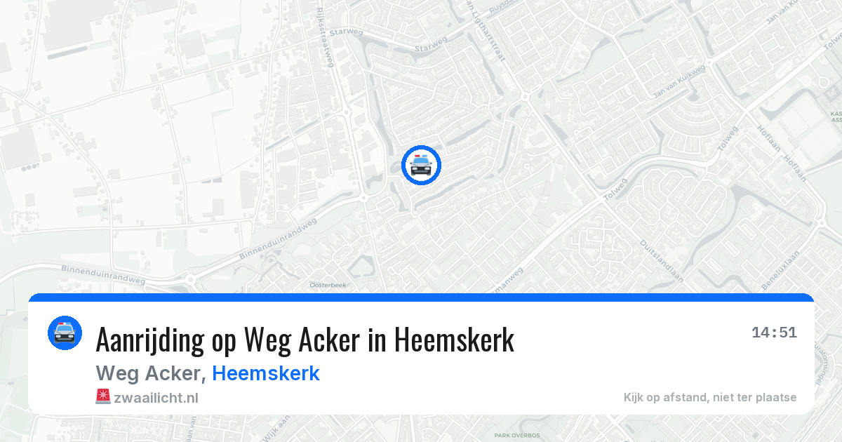 Aanrijding op Weg Acker in Heemskerk — 1 jul 2026