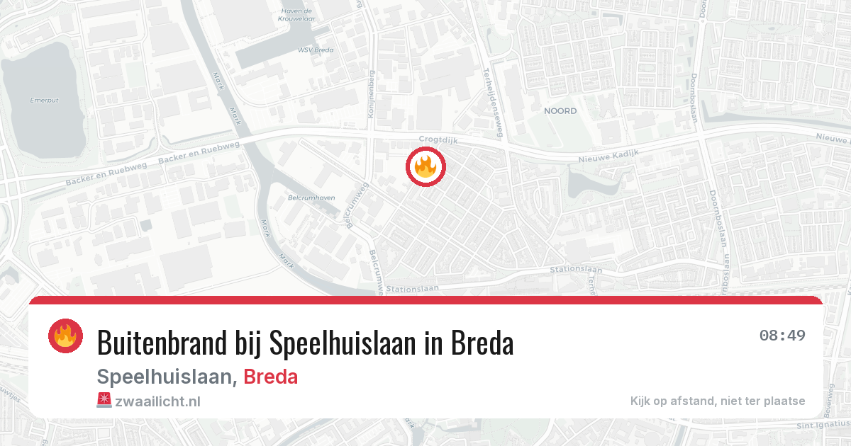 Buitenbrand bij Speelhuislaan in Breda — 25 mrt 2026