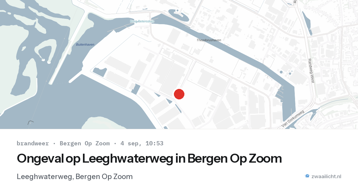 Ongeval op Leeghwaterweg in Bergen Op Zoom — 4 sep 2026