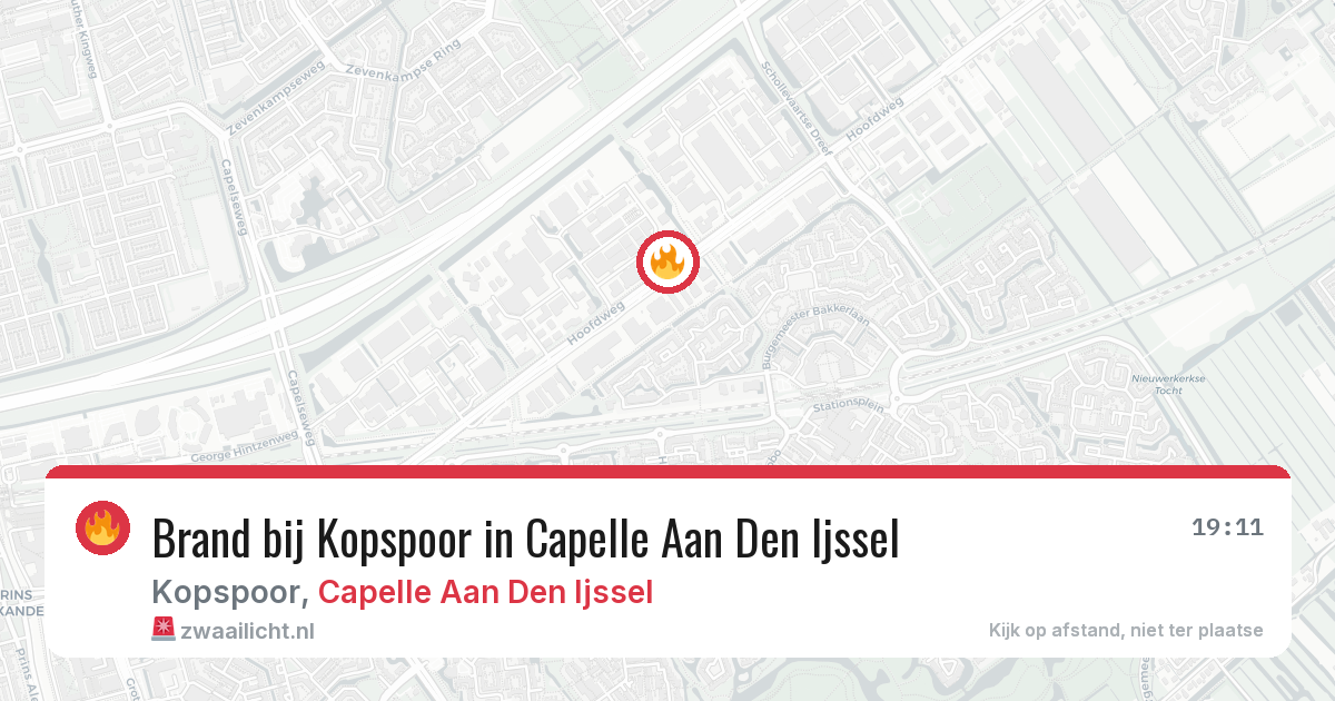 Brand bij Kopspoor in Capelle Aan Den Ijssel — 27 jul 2026
