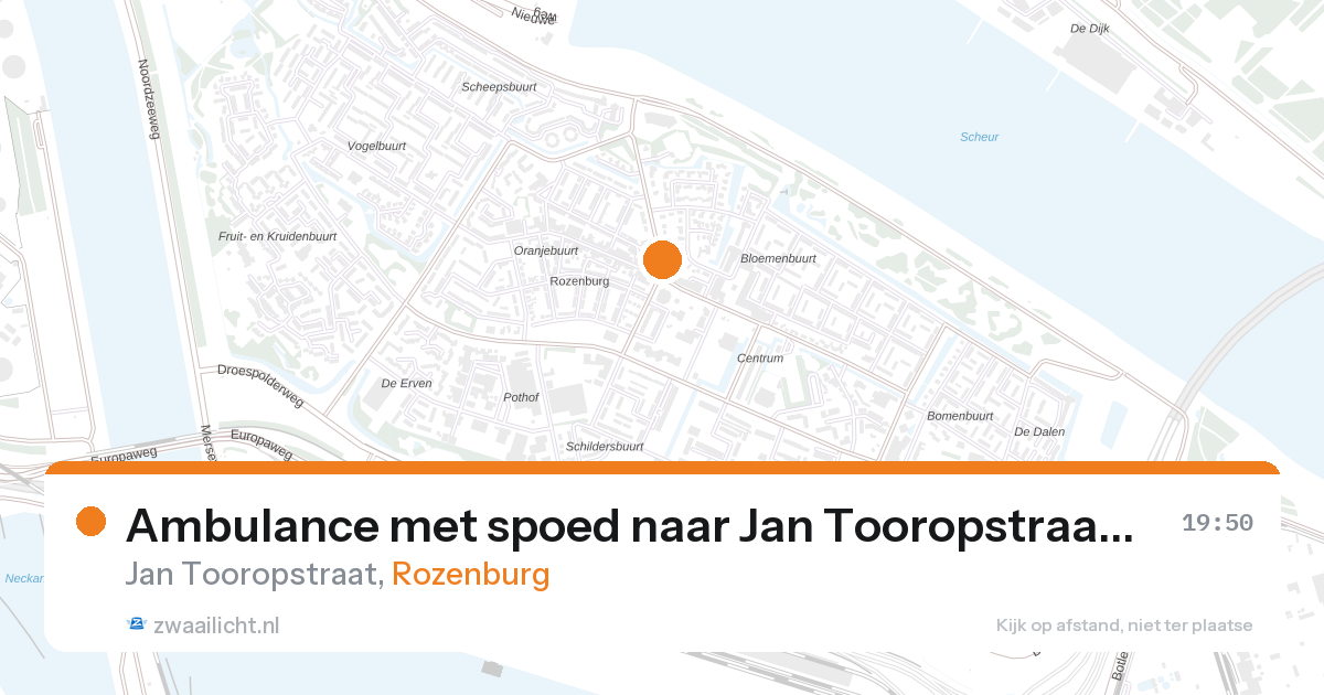 Ambulance met spoed naar Jan Tooropstraat in Rozenburg — 28 aug 2026