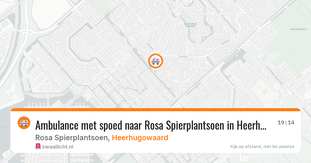 Ambulance met spoed naar Rosa Spierplantsoen in Heerhugowaard — 12 aug 2026