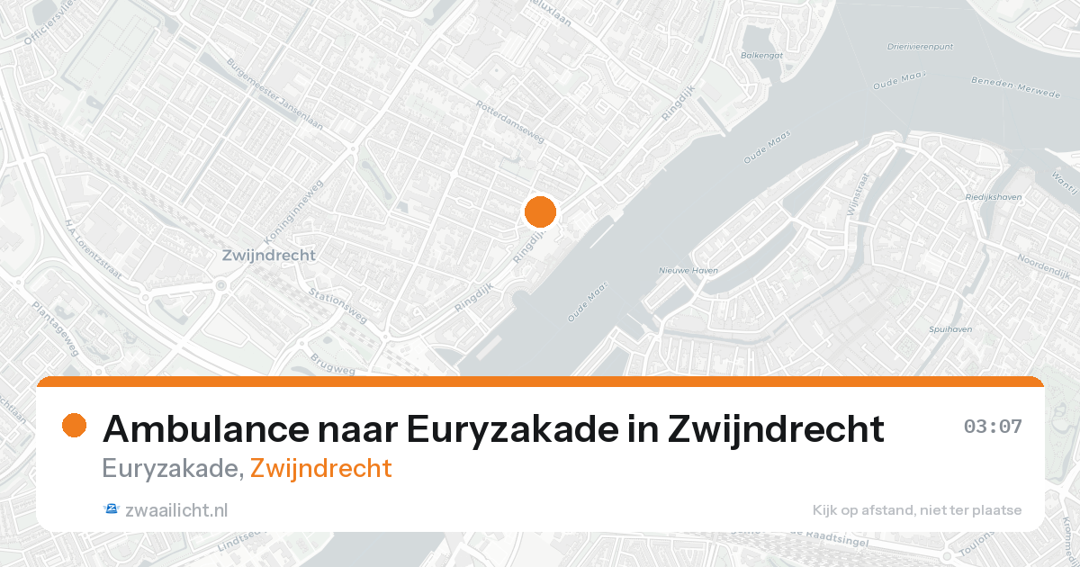 Ambulance naar Euryzakade in Zwijndrecht — 16 aug 2026