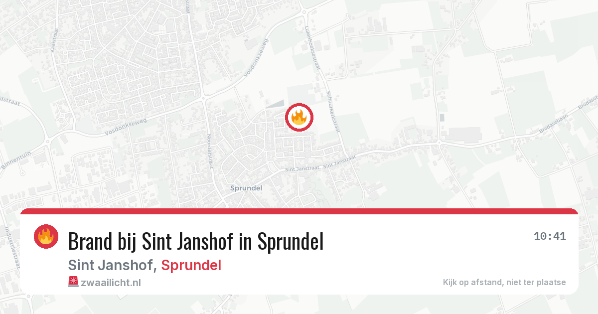Brand bij Sint Janshof in Sprundel — 29 jul 2026
