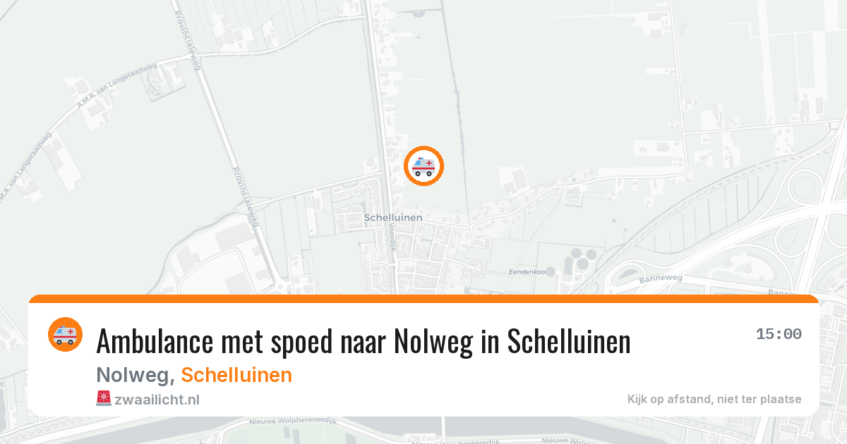 Ambulance met spoed naar Nolweg in Schelluinen — 10 mei 2026