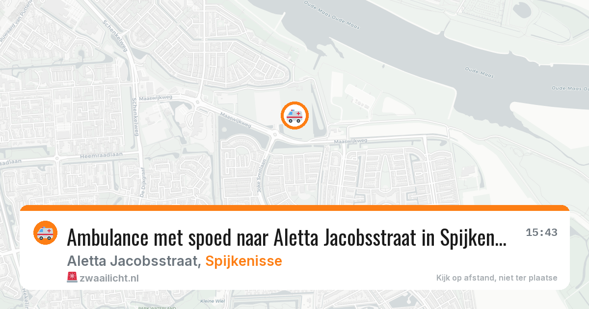 Ambulance met spoed naar Aletta Jacobsstraat in Spijkenisse — 30 jul 2026