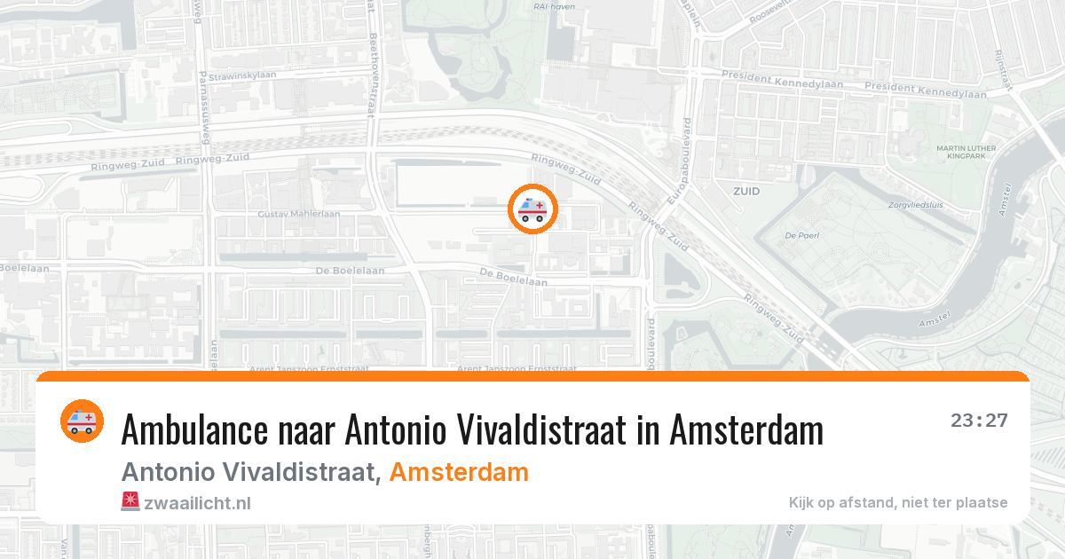 Ambulance naar Antonio Vivaldistraat in Amsterdam — 8 jun 2026