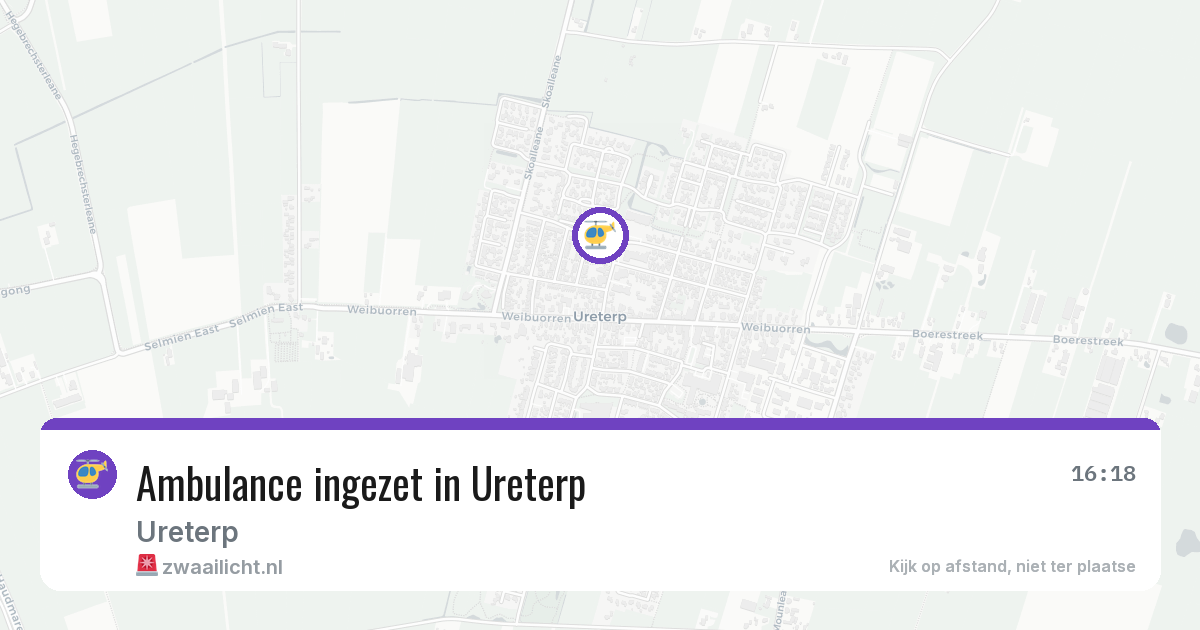 Ambulance ingezet in Ureterp — 8 mei 2026