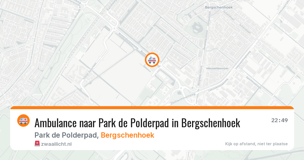 Ambulance naar Park de Polderpad in Bergschenhoek — 31 jul 2026