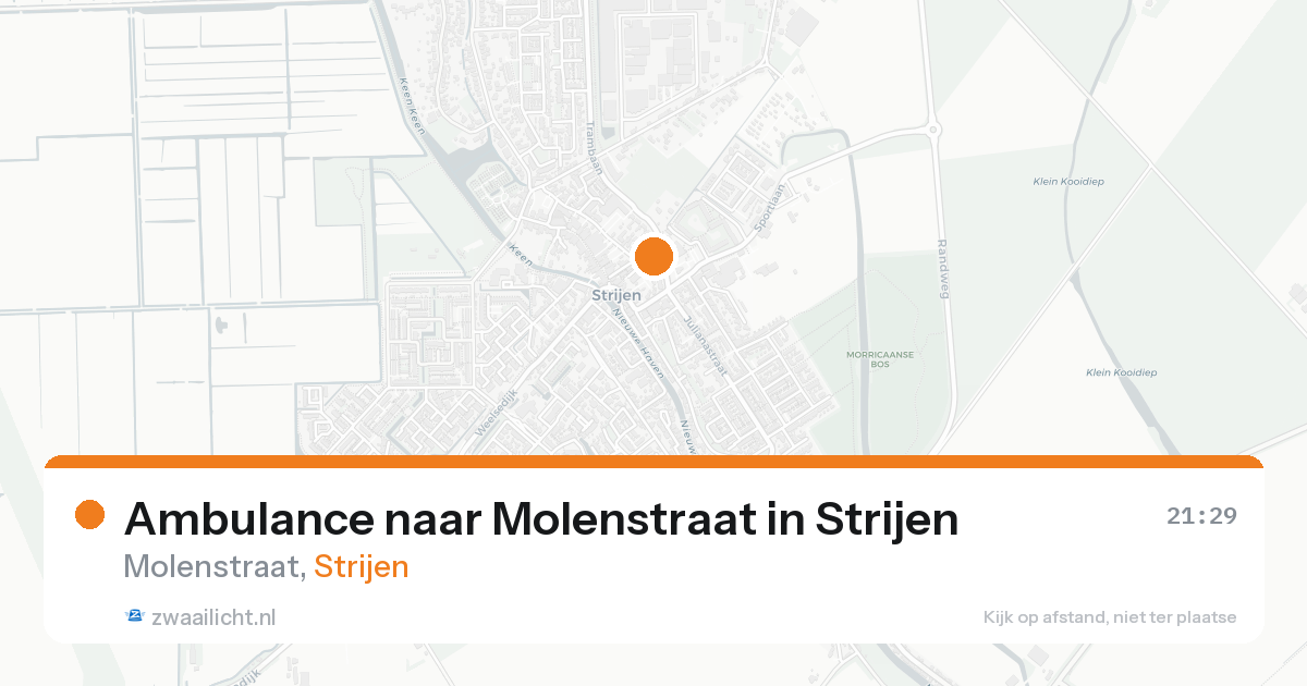 Ambulance naar Molenstraat in Strijen — 23 aug 2026