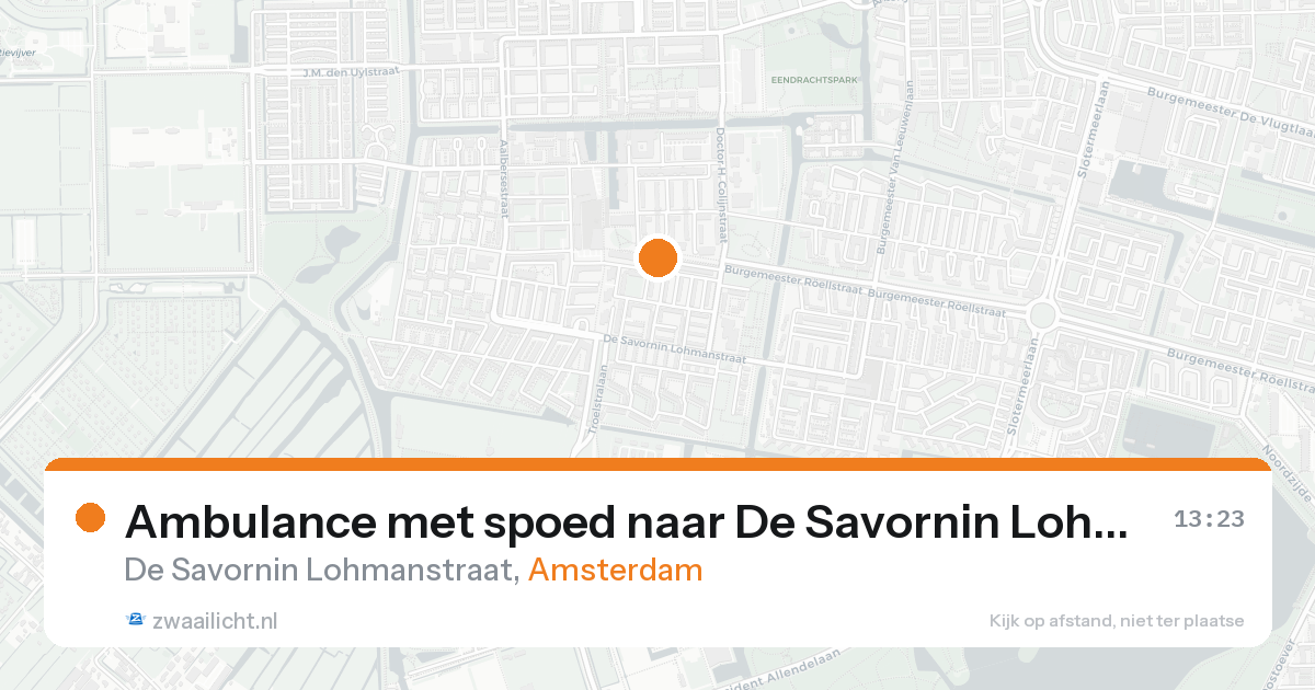 Ambulance met spoed naar De Savornin Lohmanstraat in Amsterdam — 29 mei 2026