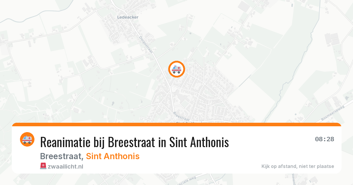 Reanimatie bij Breestraat in Sint Anthonis — 7 apr 2026