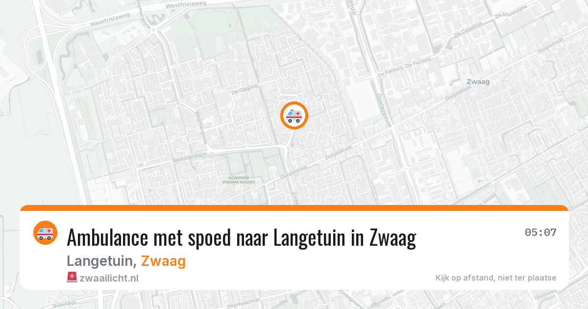 Ambulance met spoed naar Langetuin in Zwaag — 7 aug 2026