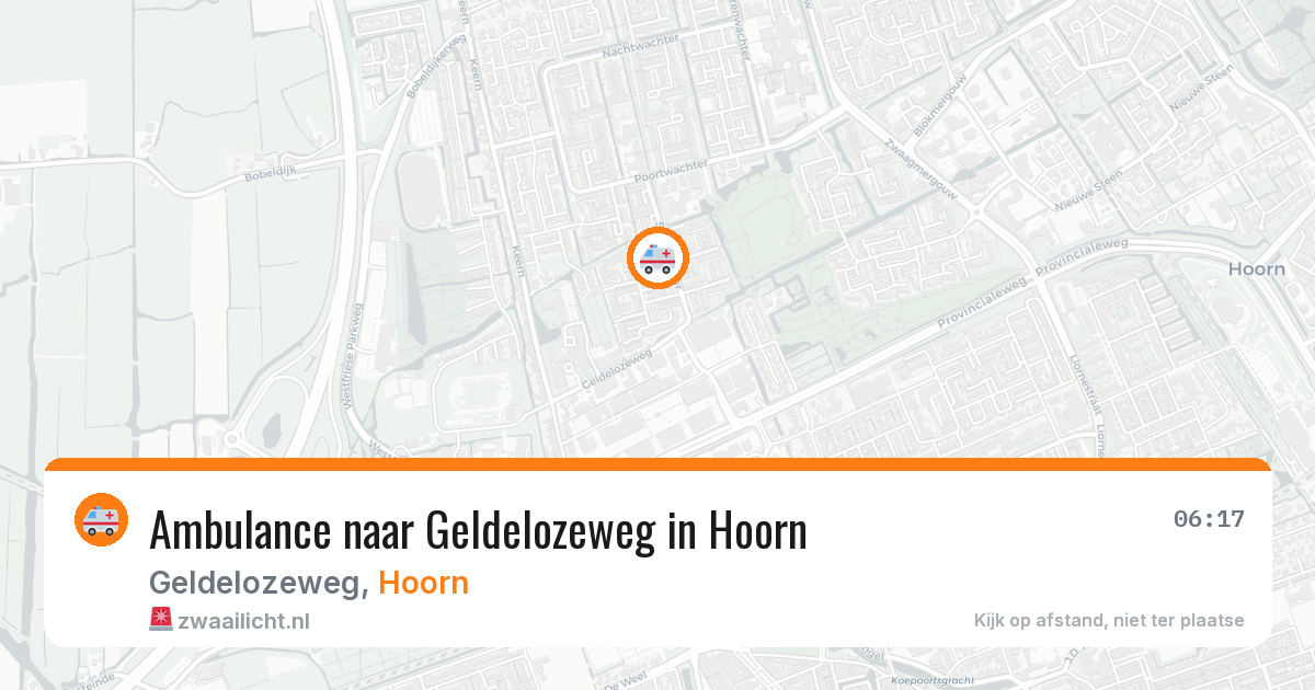 Ambulance naar Geldelozeweg in Hoorn — 11 aug 2026